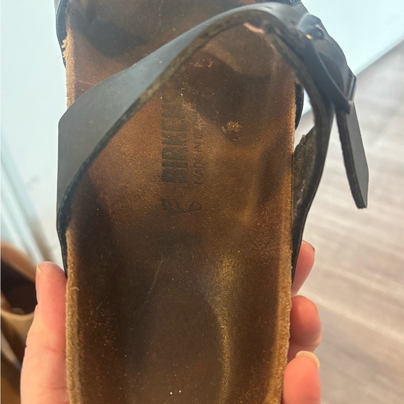Used Birkenstocks Black Strappy Sandals-38 - Picture 3 of 3